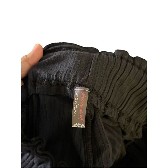 Free People Movement Blissed Out Wide Leg Pants Black Womans Small - Picture 5 of 11